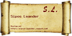 Sipos Leander névjegykártya